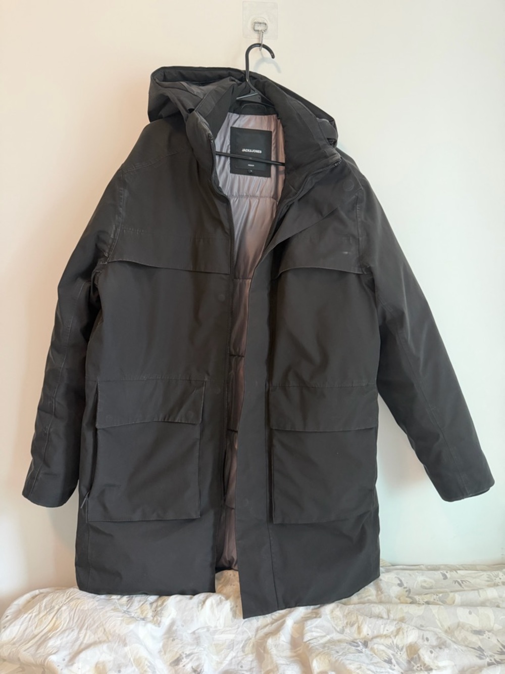 Jack & Jones Men's Black Hooded Performance Jacket